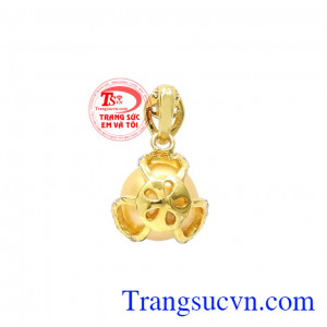 Mặt dây ngọc trai vàng tinh tế trang nhã, nữ tính.