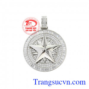 Mặt dây ngôi sao vàng trắng