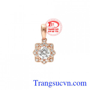 Mặt dây vàng hồng trang nhã