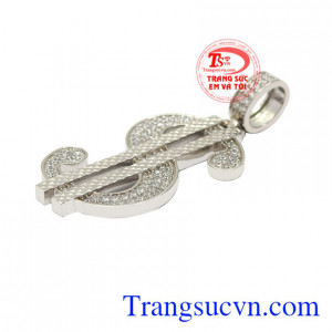 Mặt dây vàng trắng nam giới chất lượng.