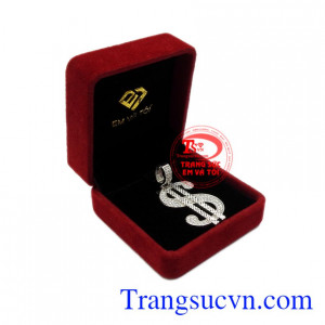 Mặt dây vàng trắng nam giới