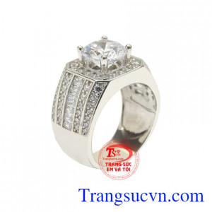 Nhẫn bạc nam đính đá cao cấp là sự lựa chọn tuyệt vời cho người yêu thương vào những dịp ý nghĩa.