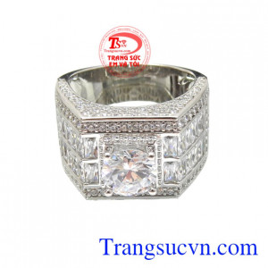 Nhẫn bạc nam sành điệu bền đẹp, chất lượng, chế tác theo yêu cầu khách hàng.