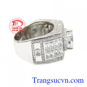 Nhẫn bạc nam sành điệu nam tính.
