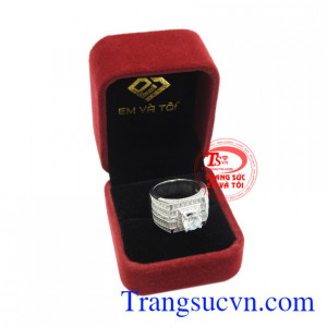 Nhẫn bạc nam thăng tiến