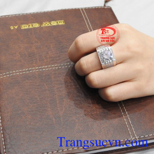 Nhẫn bạc nam thời thượng