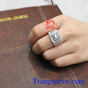 Nhẫn bạc quý ông lịch lãm