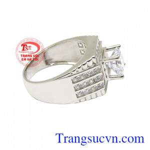 Nhẫn bạc quý ông lịch lãm tinh tế.
