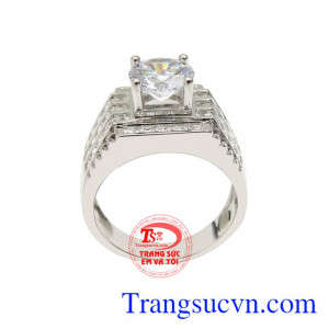 Sản phẩm với thiết kế độc đáo, xi vàng trắng cao cấp tạo nên sự sang trọng thu hút ánh nhìn, mang lại nét cá tính, tự tin và thời trang cho người đeo.