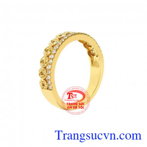 Nhẫn kim tiền tài lộc phái đẹp