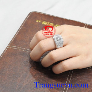 Nhẫn nam bạc cá tính
