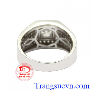 Nhẫn nam bạc cá tính chất lượng.ch