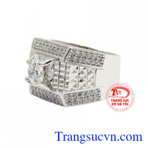 Nhẫn nam bạc thương hiệu bền đẹp, chất lượng, nhận đặt chế tác theo yêu cầu khách hàng.