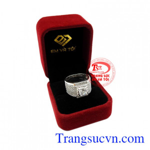 Nhẫn nam bạc danh vọng 