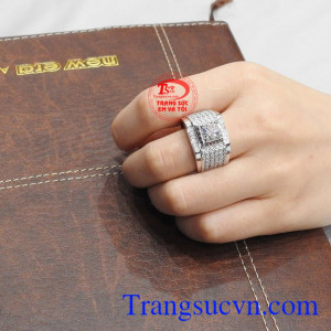 Nhẫn nam bạc danh vọng