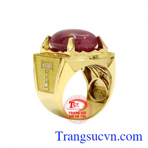 Nhẫn nam ruby sao quyền lực