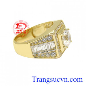 Nhẫn nam vàng tây xu hướng nhận đặt chế tác theo yêu cầu của khách hàng.