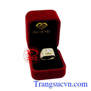 Nhẫn nam vàng tây xu hướng