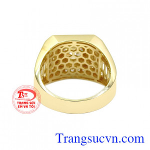 Nhẫn nam vàng tây xu hướng mạnh mẽ.