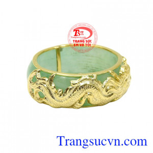 Nhẫn ngọc cẩm thạch rồng vàng sự lựa chọn hoàn hảo dành cho mệnh Mộc và Hỏa.