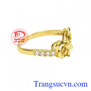 Nhẫn nữ hình nơ dễ thương chất lượng.