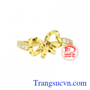 Nhẫn nữ hình nơ dễ thương sự lựa chọn hoàn hảo dành cho bạn.