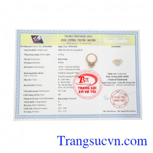 Sản phẩm được bảo hành uy tín, giao hàng toàn quốc. Nhẫn nữ kim cương tỏa sáng