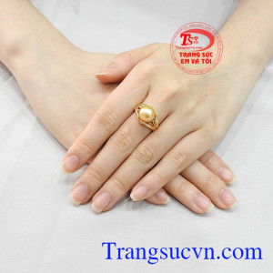 Nhẫn nữ ngọc trai rạng ngời