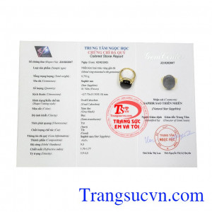 Nhẫn nữ sapphire sao quý phái
