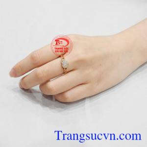 Nhẫn nữ trái tim dễ thương