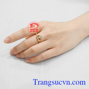 Nhẫn nữ trái tim rạng ngời