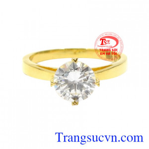 Nhẫn nữ vàng màu duyên dáng tinh tế.
