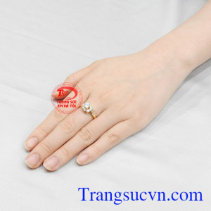 Nhẫn nữ vàng tây thời trang