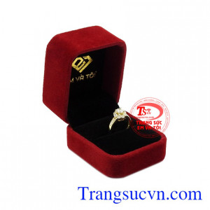 Nhẫn nữ vàng tây thời trang