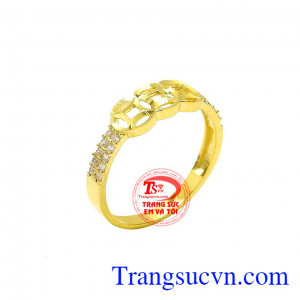 Nhẫn vàng tây kim tiền đẹp