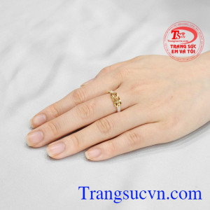 Nhẫn vàng tây kim tiền đẹp