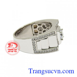 Nhẫn vàng trắng nam giới là món quà tặng thời thượng dành cho người bạn yêu thương.