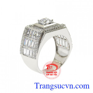 Nhẫn vàng trắng nam thành công