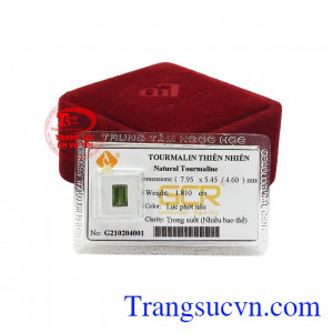 Tourmaline thiên nhiên lục đẹp ép vỉ đảm bảo bền đẹp. 