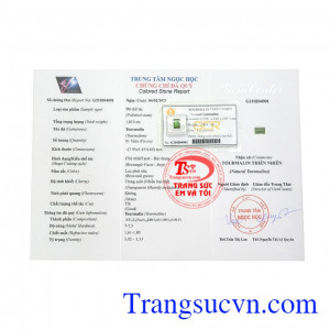 Sản phẩm có màu xanh lục cho người mệnh Mộc hoặc mệnh Hỏa, hợp phong thủy. Tourmaline thiên nhiên lục đẹp
