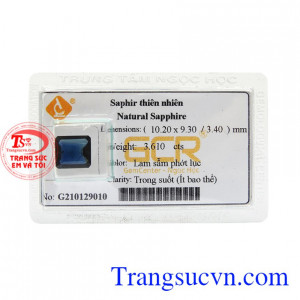 Viên sapphire ép vỉ lộc phát mang đến may mắn, giúp giảm căng thẳng mệt mỏi đem đến sự lạc quan cho người dùng.