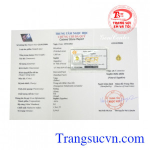 Viên sapphire vàng ép vỉ cát tường thanh toán an toàn.