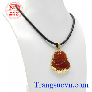 Bộ phật di lặc mã não thiên nhiên phù hợp với người mệnh hỏa và mệnh thổ. 