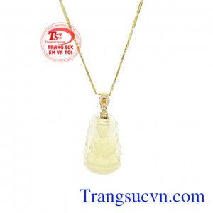 Bộ trang sức thạch anh vàng phật bà được bảo hành uy tín, giao hàng toàn quốc. 