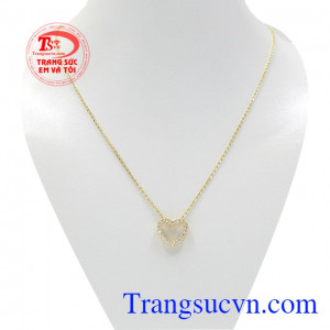 Bộ trang sức trái tim vàng tây