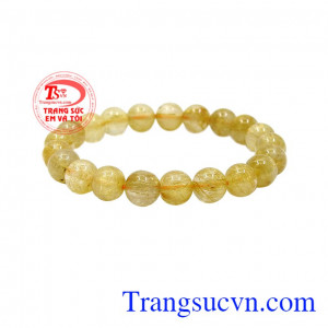 Chuỗi tay thạch anh tóc 9mm đẹp là món quà phong thủy để dành tặng cho người thân và bạn bè.