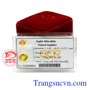 Đá sapphire vàng là biểu tượng sự giàu sang, thịnh vượng mang đến may mắn cho người dùng.