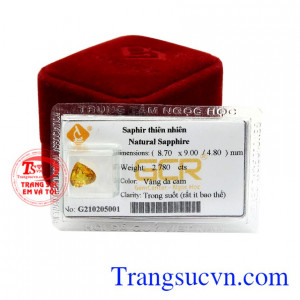 Viên đá này được chế tác vô cùng tỉ mỉ hình trái tim tạo vẻ độc đáo khi gắn lên các sản phẩm trang sức vàng, bạc.