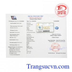 Đá Topaz thiên nhiên lộc phát phù hợp cho người mang mệnh Thủy và mệnh Mộc, thanh toán an toàn.