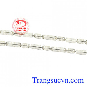 Dây chuyền bạc nam ấn tượng thanh toán an toàn.